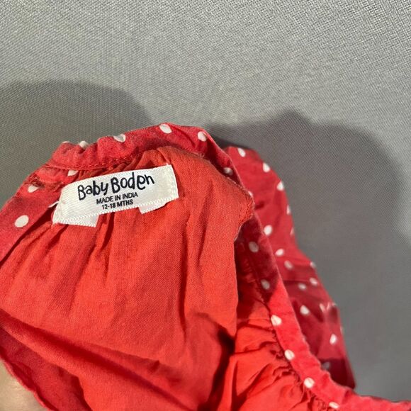 Baby Boden Dress Polka Dot Flower 12-18M & Janie & Jack Linen Shirt 2T Bundle - Picture 5 of 6